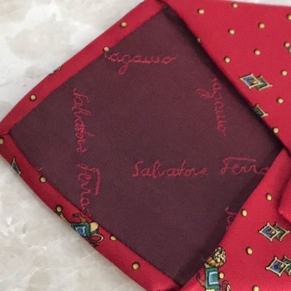 Salvatore FERRAGAMO‎ Made in Italy 🇮🇹 Men’s authentic silk tie - Picture 5 of 8